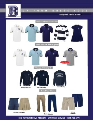 BridgePrep Academy's 2024-2025 school uniforms can now be purchased at Ibiley Uniforms